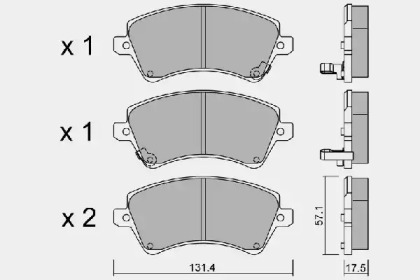 Комплект тормозных колодок AISIN BPTO-1009